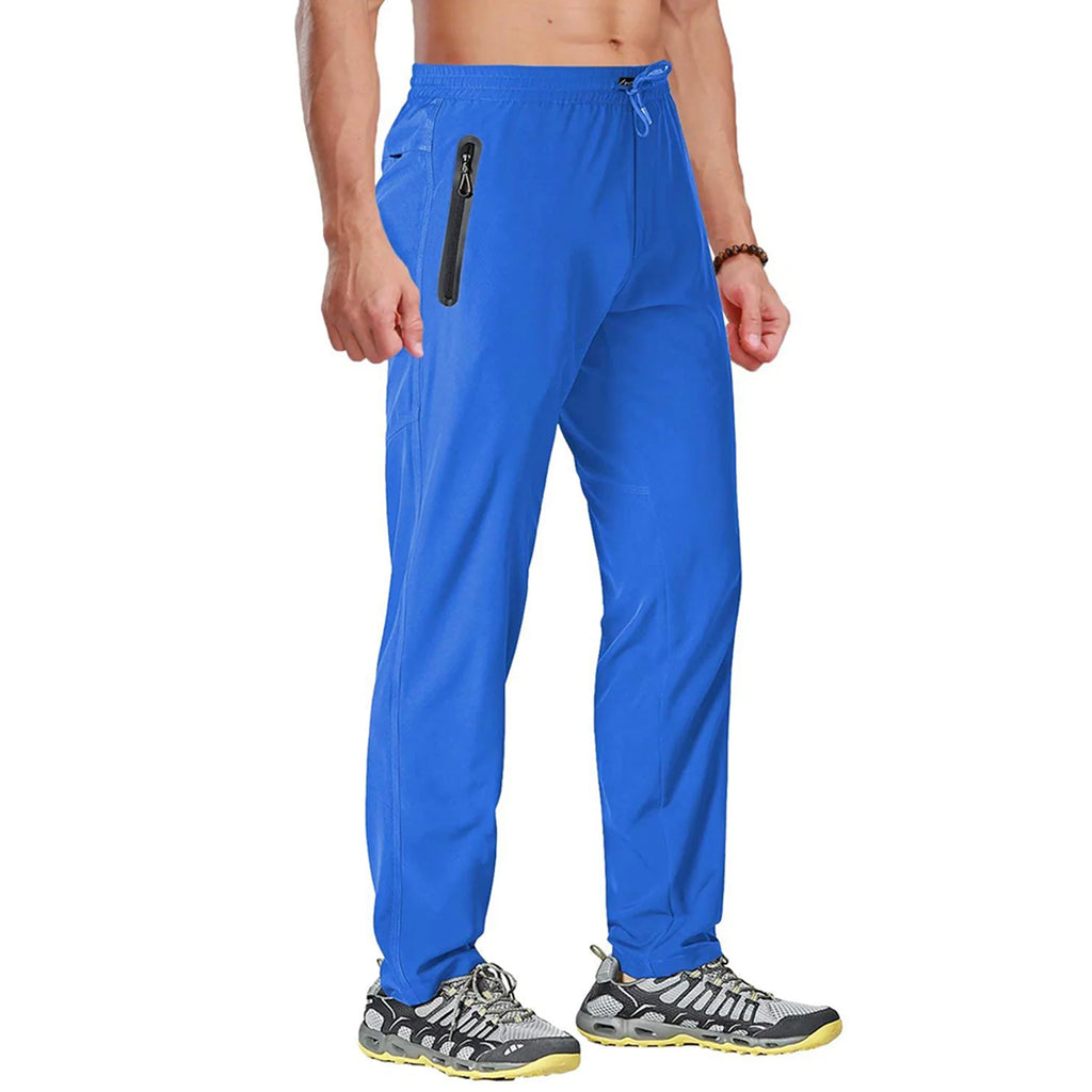 TACVASEN Outdoor Pants Men Quick Dry Straight Running Hiking Pants Elastic Lightweight Yoga Fitness Exercise Sweatpants Joggers